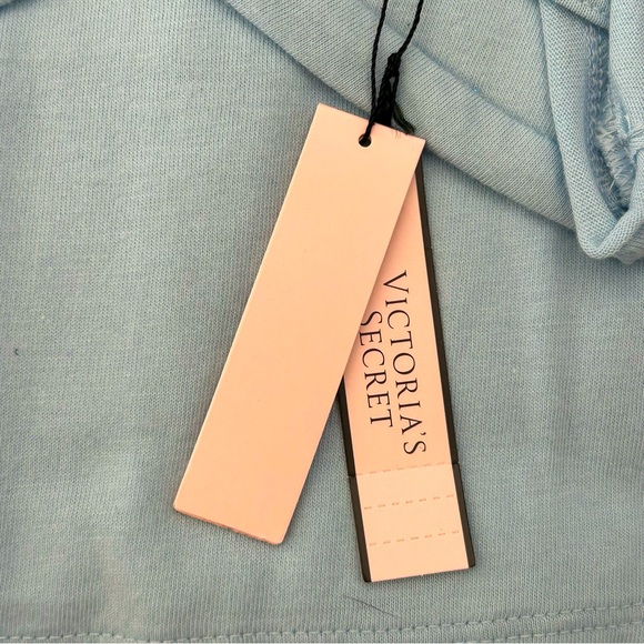 Victoria’s Secret Light Blue Crisscross Back Short Sleeve Sleep Shirt | NWT | L - Picture 3 of 9